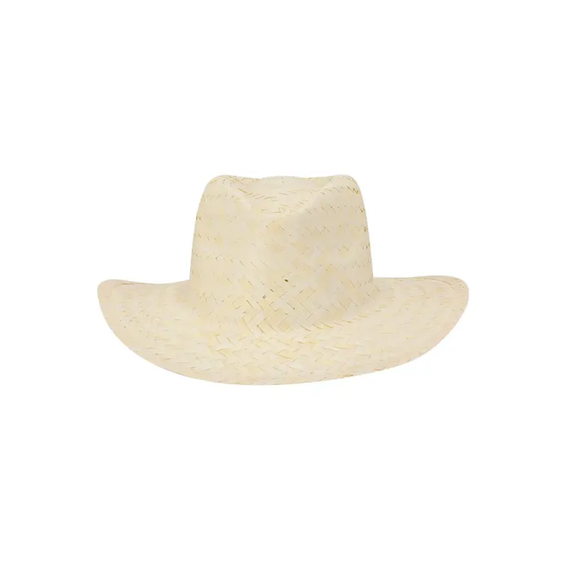 Sombrero de paja. Fabricado con paja trenzada en color blanco.