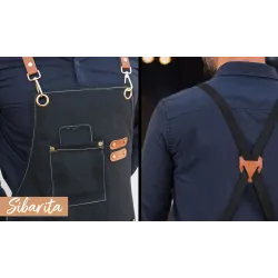 DELANTAL DE ALGODÓN CANVAS Y POLIESTER RECICLADO “SIBARITA”