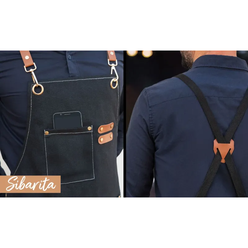DELANTAL DE ALGODÓN CANVAS Y POLIESTER RECICLADO “SIBARITA”
