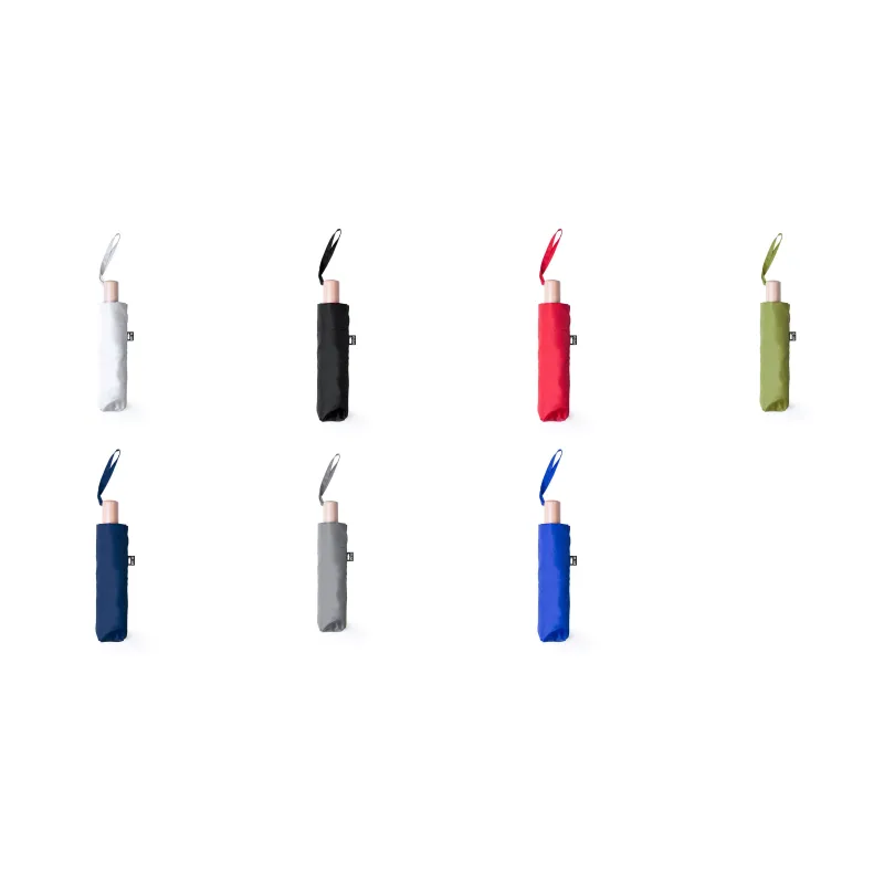 PARAGUAS PLEGABLE DE PLASTICO RECICLADO RPET