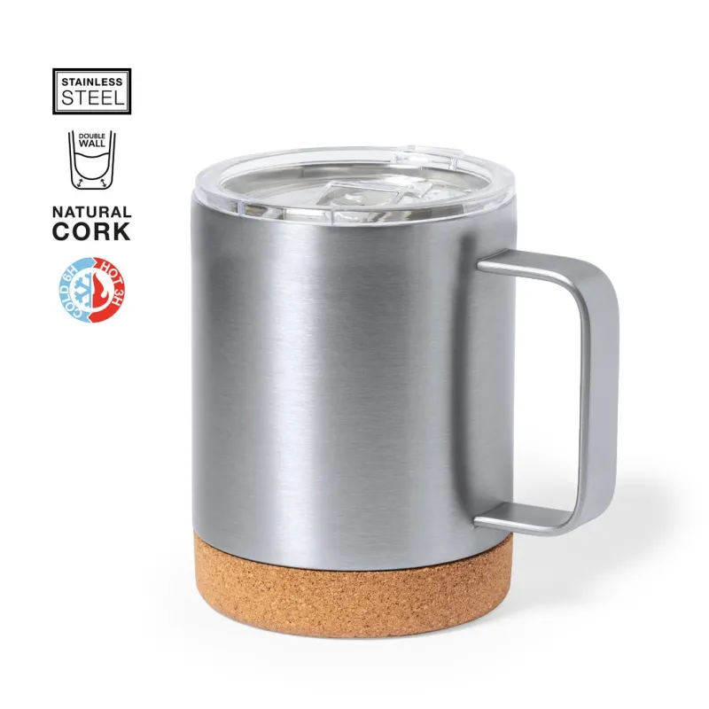 TAZA TERMICA ACERO INOX / CORCHO