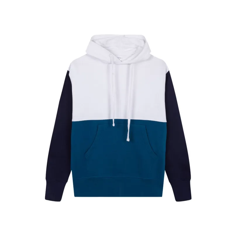 SUDADERA TRICOLOR CON CAPUCHA