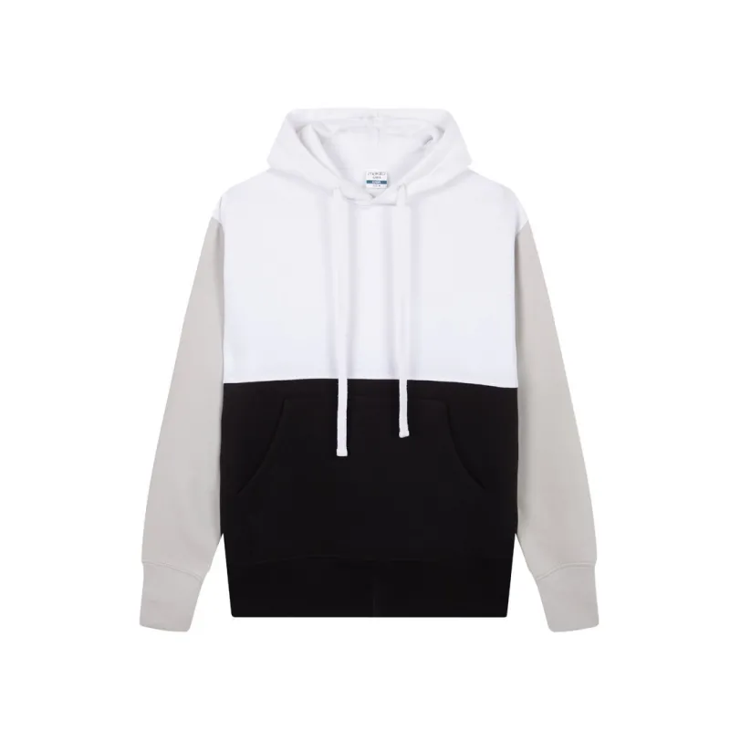 SUDADERA TRICOLOR CON CAPUCHA