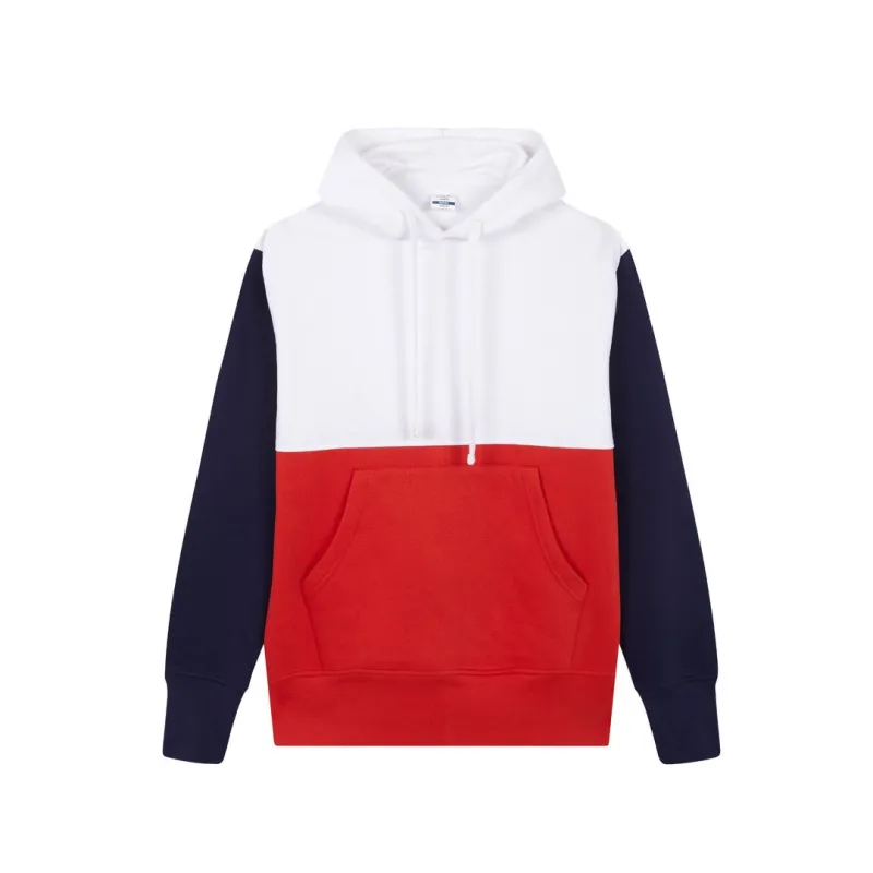 SUDADERA TRICOLOR CON CAPUCHA