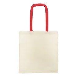 BOLSA ALGODON CON ASA DE COLOR