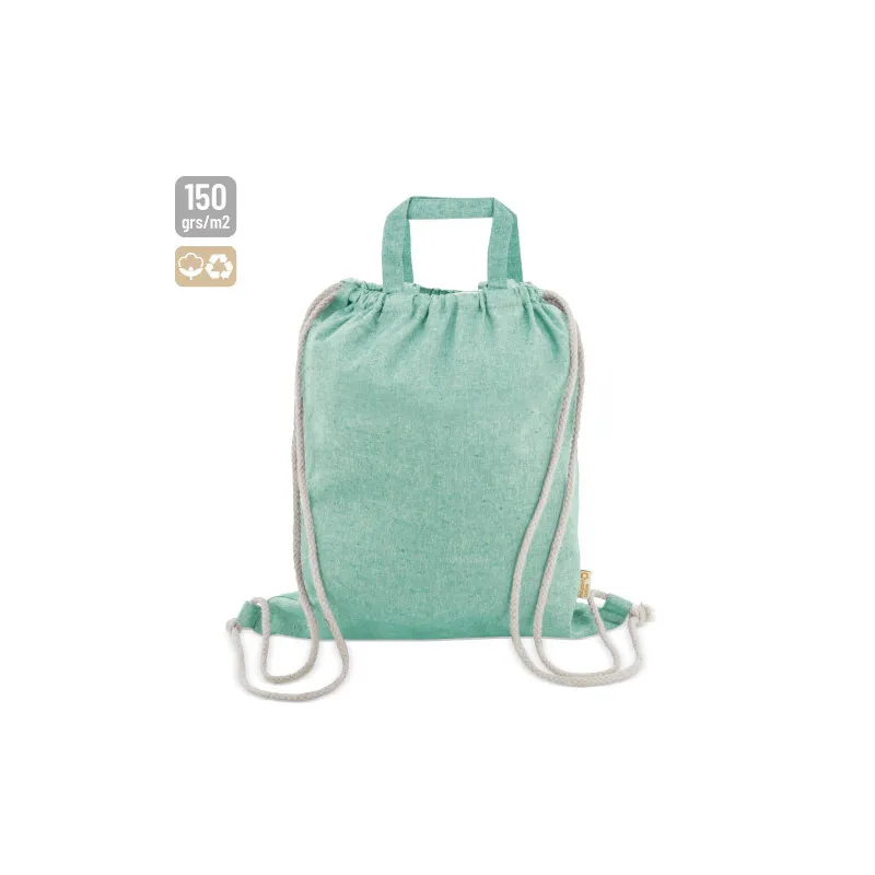 BOLSA MOCHILA CON ASA ALGODON RECICLADO