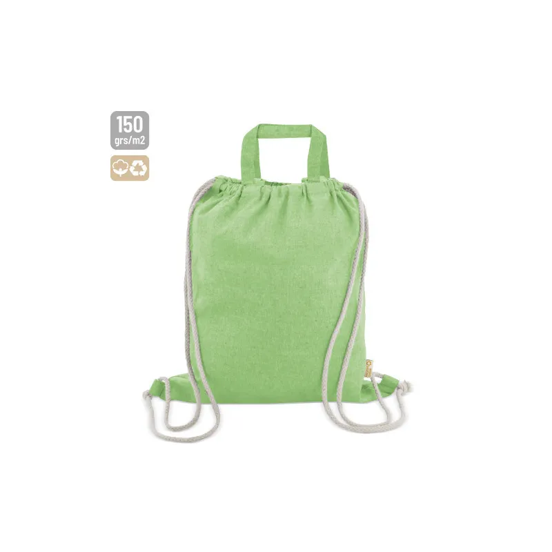 BOLSA MOCHILA CON ASA ALGODON RECICLADO