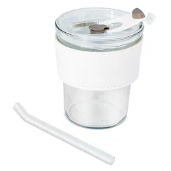 VASO 330 ML CON PAJITA DE CRISTAL "DELICATESSEN"