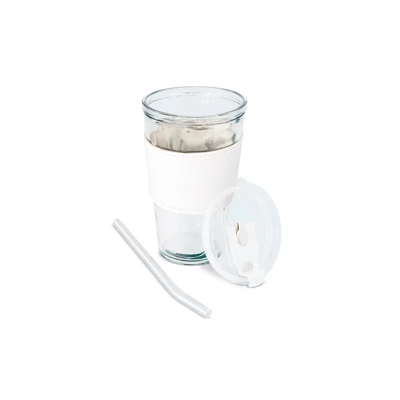 VASO 450 ML CON PAJITA DE CRISTAL "DELICATESSEN"