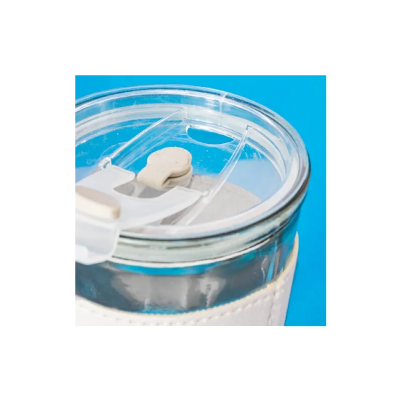 VASO 450 ML CON PAJITA DE CRISTAL "DELICATESSEN"