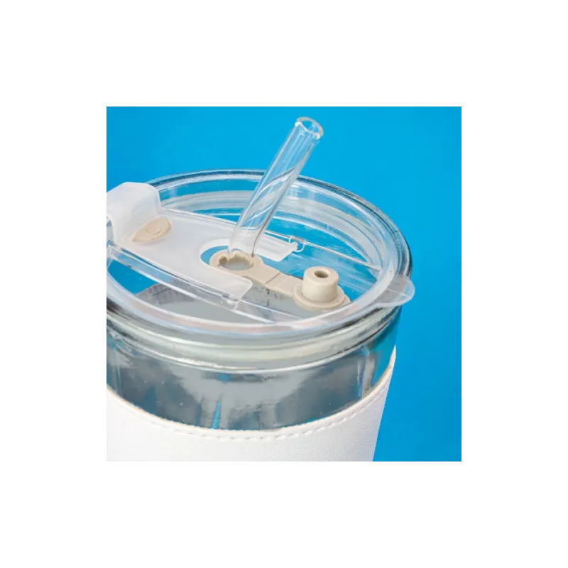 VASO 450 ML CON PAJITA DE CRISTAL "DELICATESSEN"