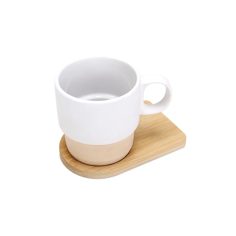 TAZA SUBLIMACIÓN APILABLE Y BASE DE BAMBÚ "GERARD"