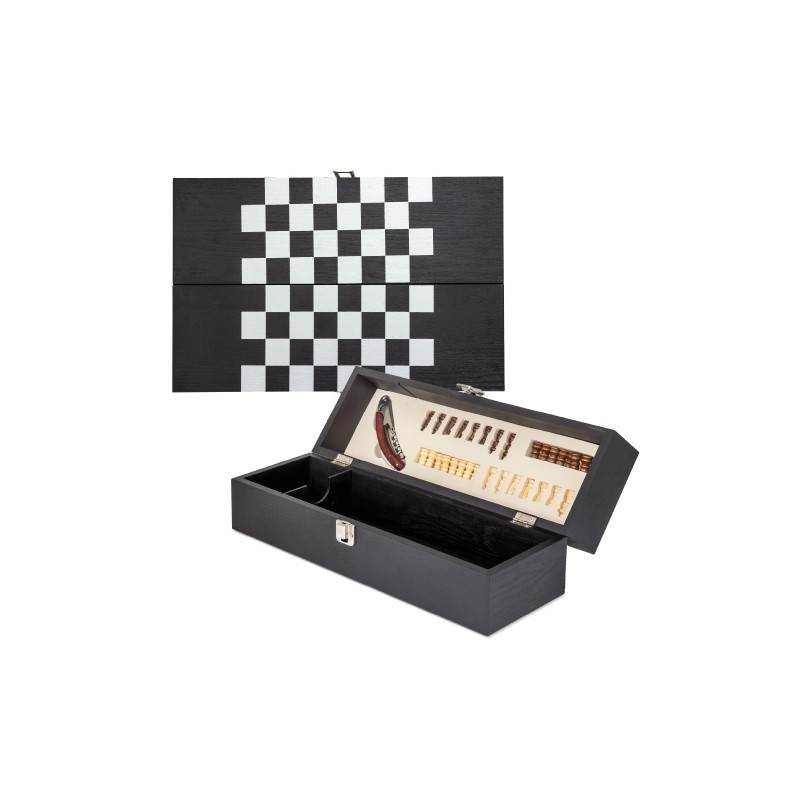 SET DE VINO CON AJEDREZ "SABOYA"