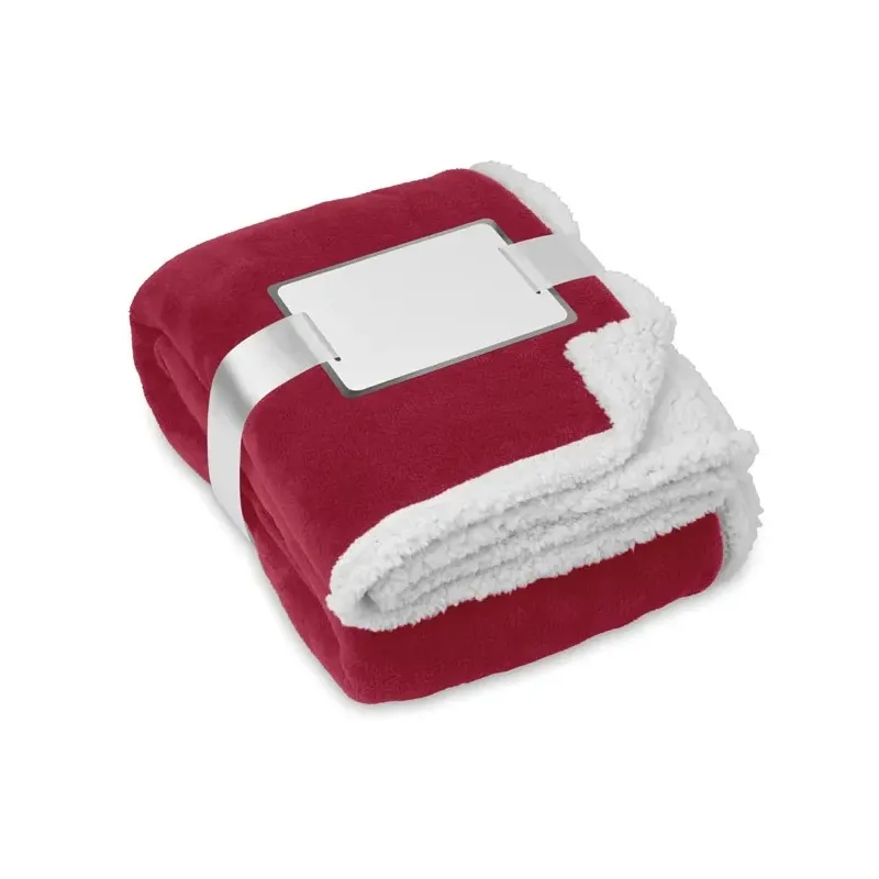 MANTA DE VELLON DE CORAL REVERSIBLE