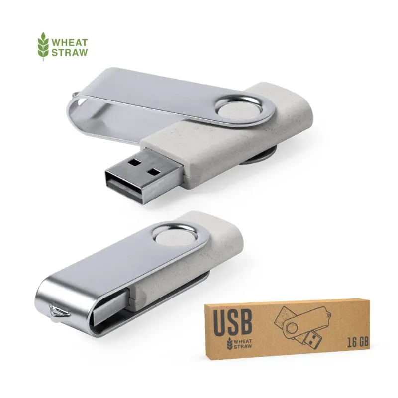 MEMORIA USB CAÑA DE TRIGO 16 GB STOCK