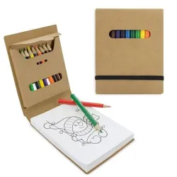 LIBRETA COLOREAR + 12 LAPICES