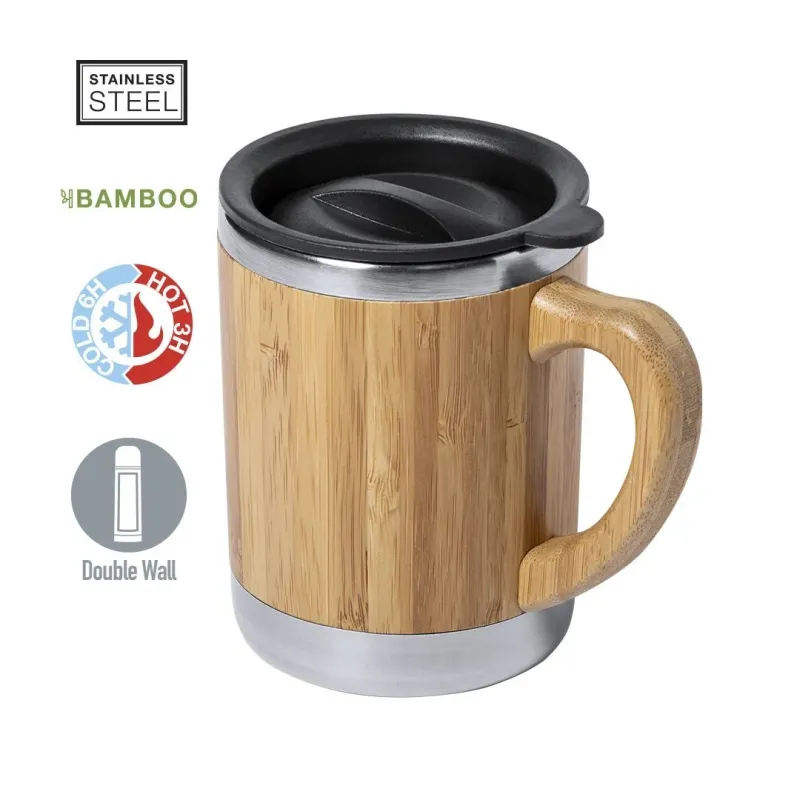 TAZA ACERO INOX BAMBU