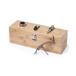 SET VINO CAJA BAMBU