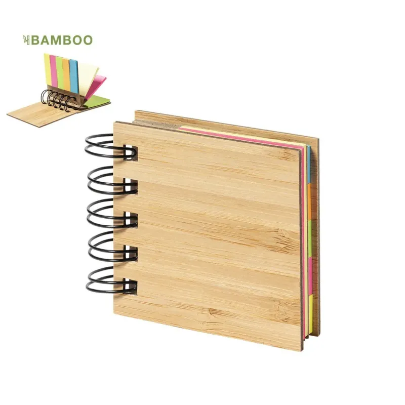 BLOC DE NOTAS MADERA BAMBU