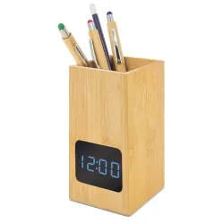 PORTALAPICES RELOJ BAMBU