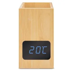 PORTALAPICES RELOJ BAMBU