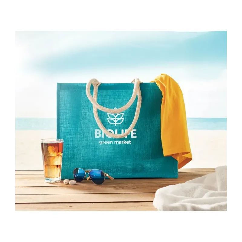 BOLSA COMPRA PLAYA YUTE LAMINADO
