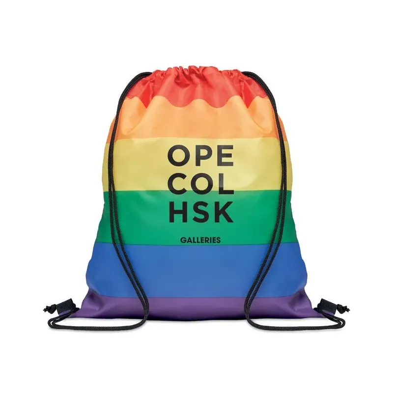 BOLSA MOCHILA CUERDAS ARCO IRIS