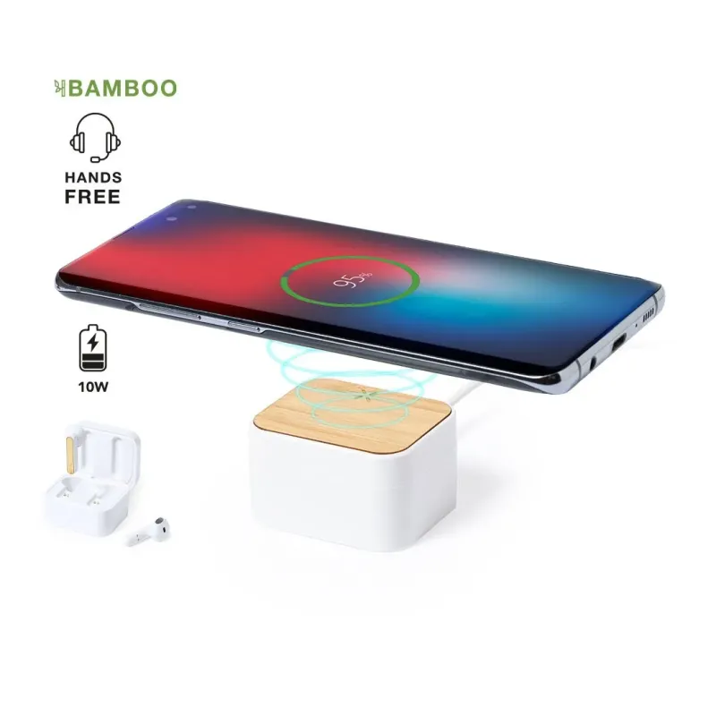 AURICULARES CARGADOR BAMBOO/ABS