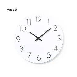 RELOJ PARED DE MADERA BLANCO
