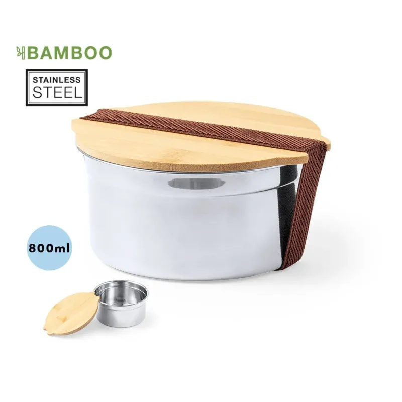 FIAMBRERA 800ML ACERO INOX / BAMBU
