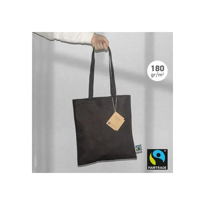 BOLSA ALGODON FAIRTRADE ALGODON NEGRO