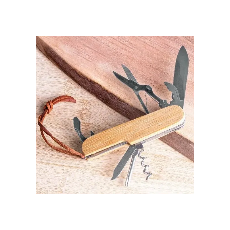 NAVAJA MULTIFUNCION ACERO / BAMBU