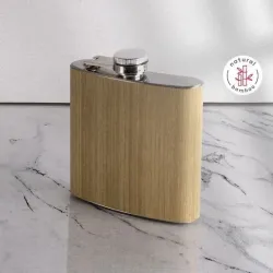 PETACA DE ACRO INOX / BAMBU