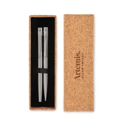SET BOLIGRAFO / ROLLER ACER CAJA CORCHO