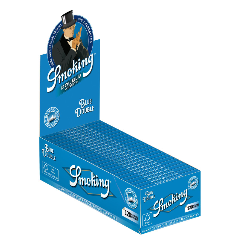 Papel Smoking Azul Doble