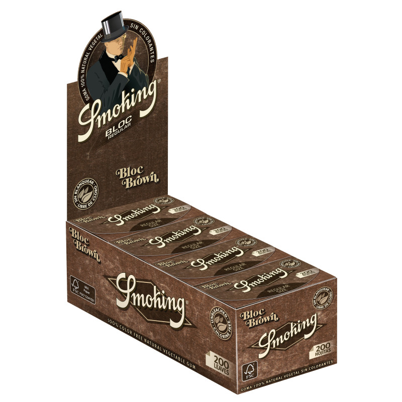 PAPEL SMOKING 200 BROWN. EXP.20u.